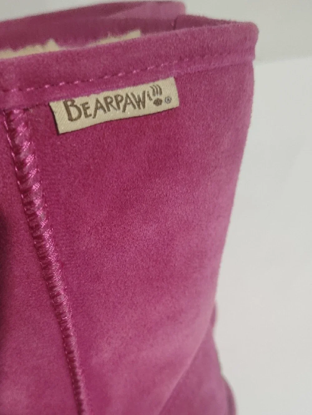 Bear Paws Girl's Pink Suede Shearling-Lined Winter Boots - Berry Size 4